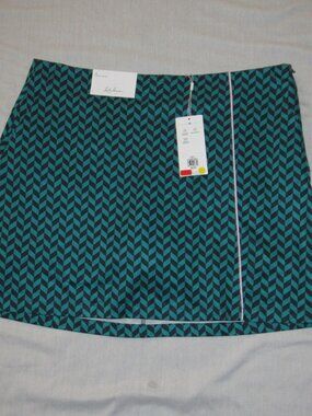 NWT Lady Hagen Turquoise Herringbone Wrap Golf Outdoor Skort Skirt Women's sz 16